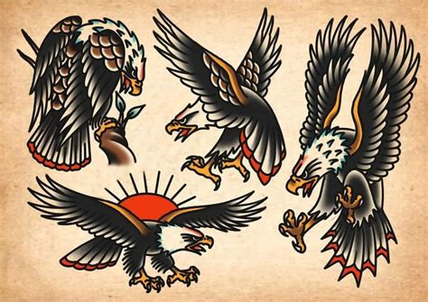 full back eagle tattoo|old school eagle tattoo.